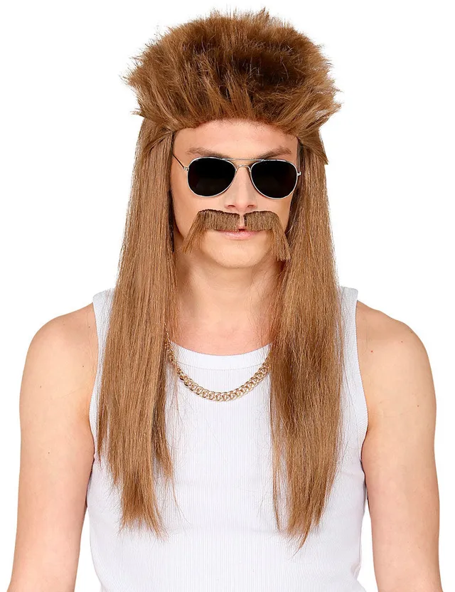 das-kost-mland-80er-per-cke-redneck-rotbraun-mit-schnurrbart image 1