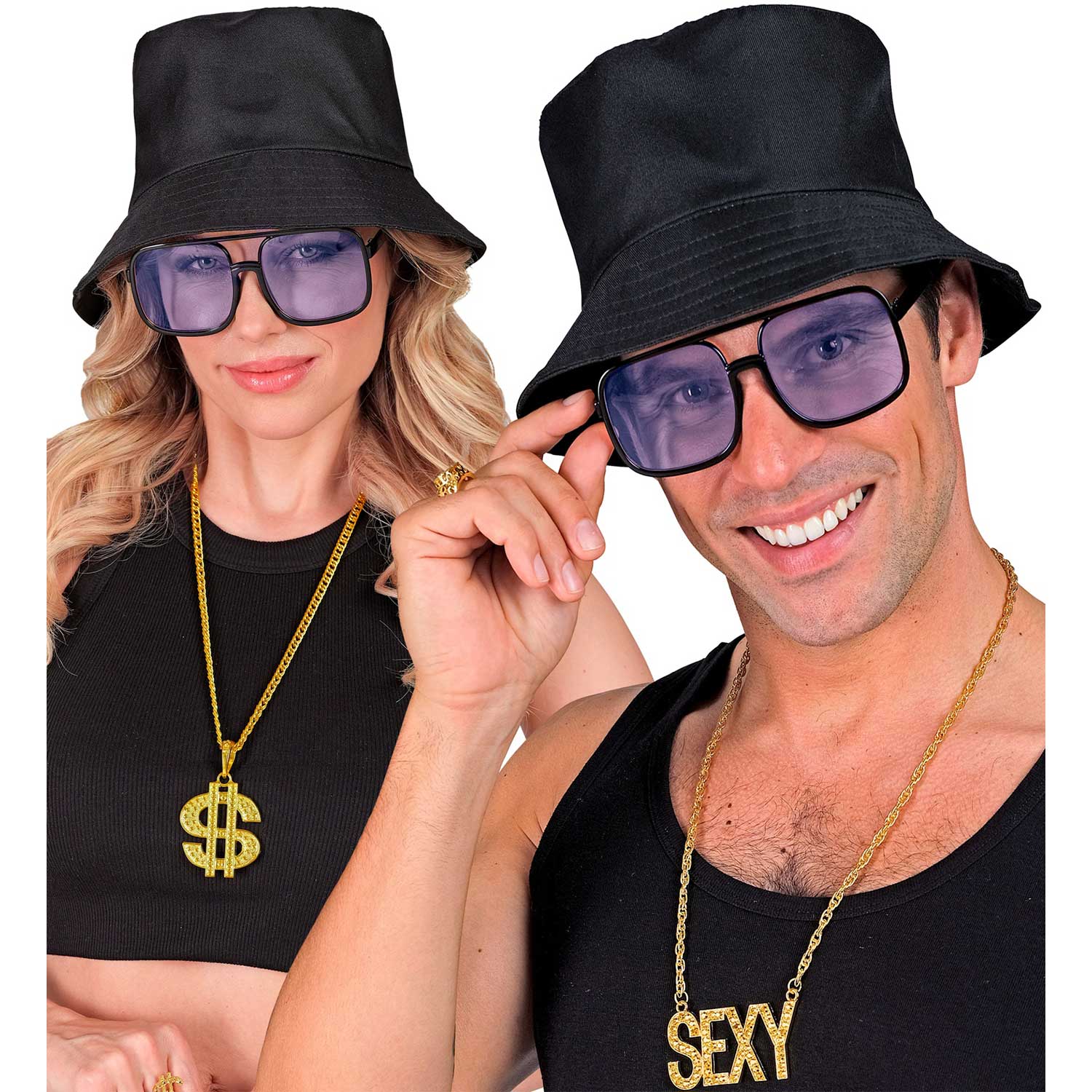 das-kost-mland-90er-brille-hip-hop-hellblau-partybrille image 3