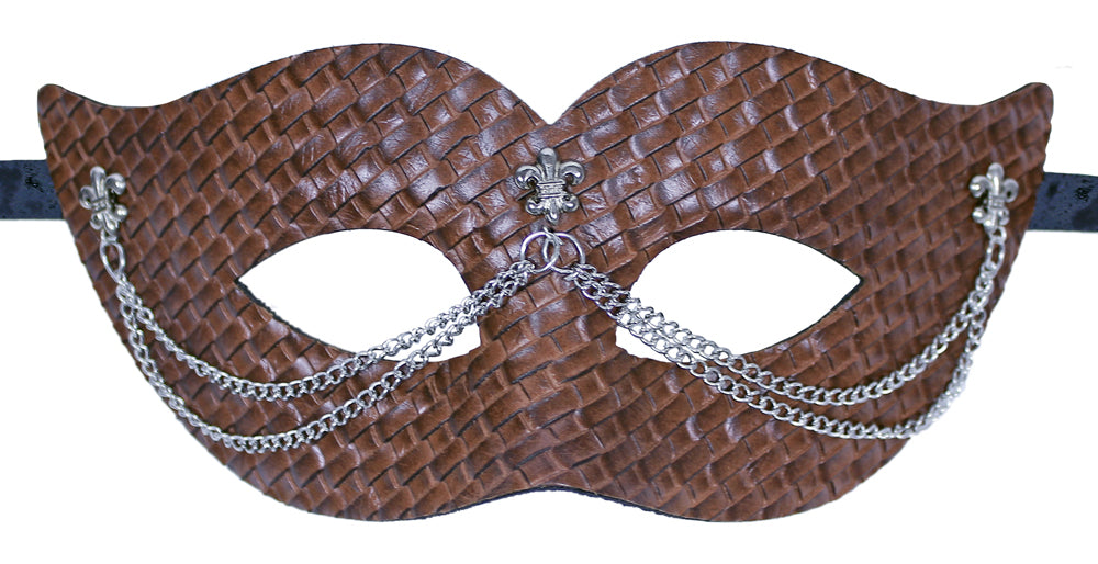 das-kost-mland-accessoires-augenmaske-flechtmuster-augenmaske-braun image 1