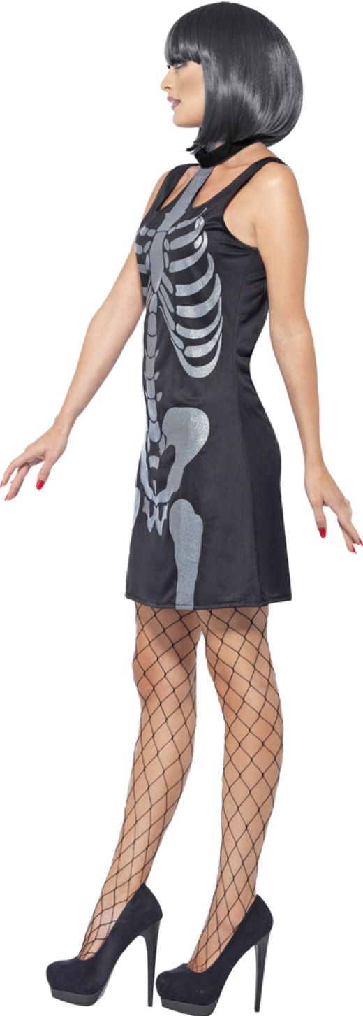 das-kost-mland-damen-skelett-kleid-kost-m-l-schwarz image 2