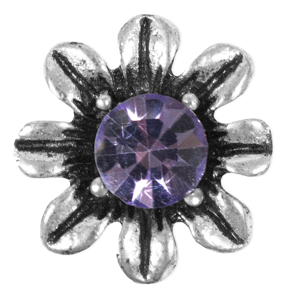 das-kost-mland-blumen-collier-mit-ohrh-ngern-lila-strass image 2