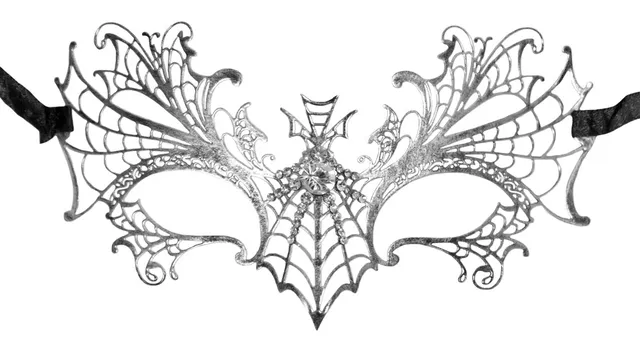 das-kost-mland-obsidia-augenmaske-silber-antik-strass image 1