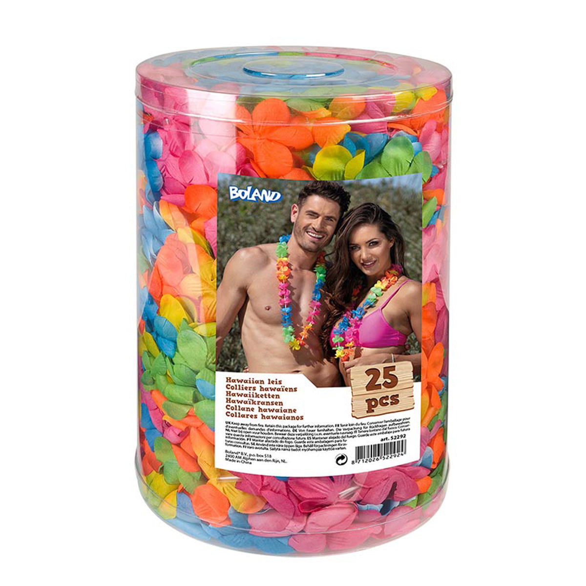 das-kost-mland-lei-blumenkette-25-st-bunt-hawaii-kette image 1