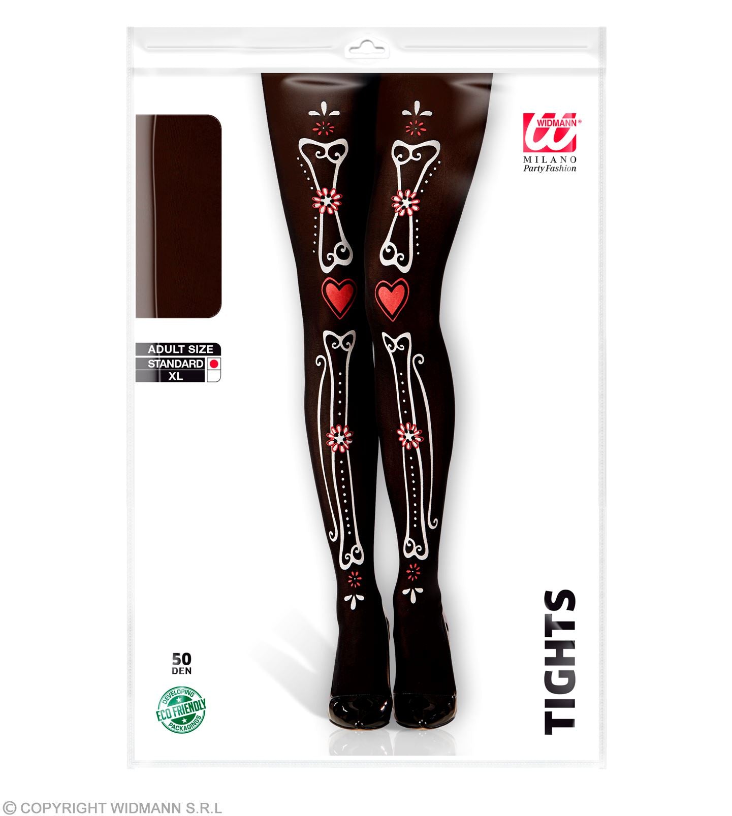 dia-de-los-muertos-skelett-strumpfhose-damen-50den-schwarz-xl image 4