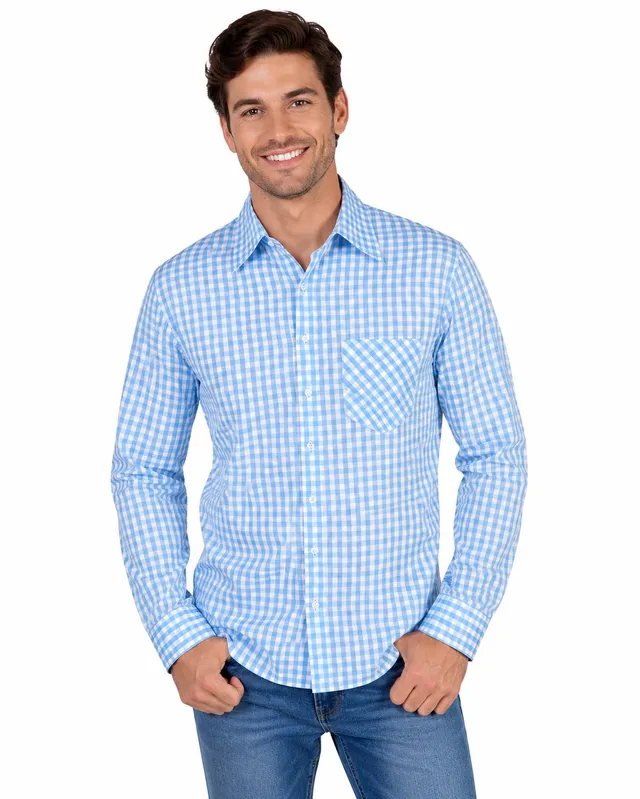 das-kost-mland-herren-oberhemd-kariert-blau-wei-48-50 image 1