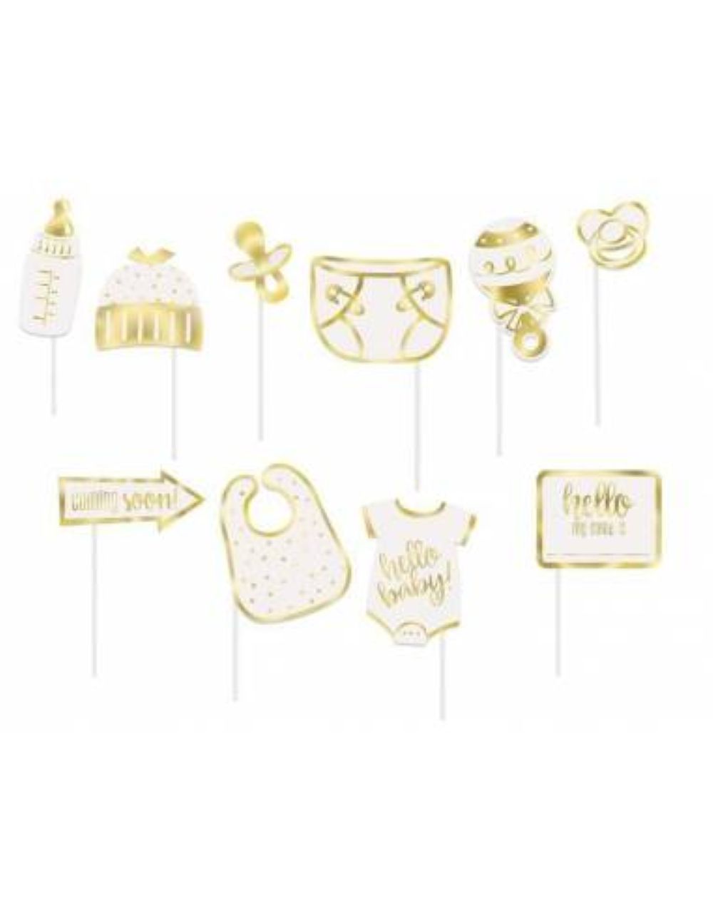 das-kost-mland-m-dchen-foto-props-hello-baby-gold-10-tlg image 1
