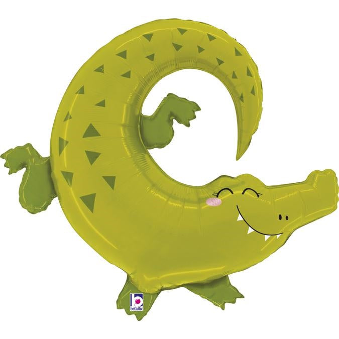 das-kost-mland-dekorationen-shape-folienballon-krokodil-86cm image 1