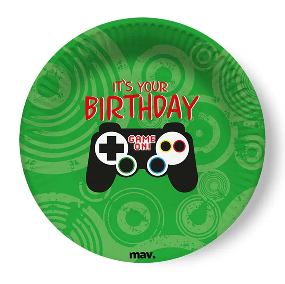 das-kost-mland-pappteller-hb-game-controller-18cm-8-stk image 1