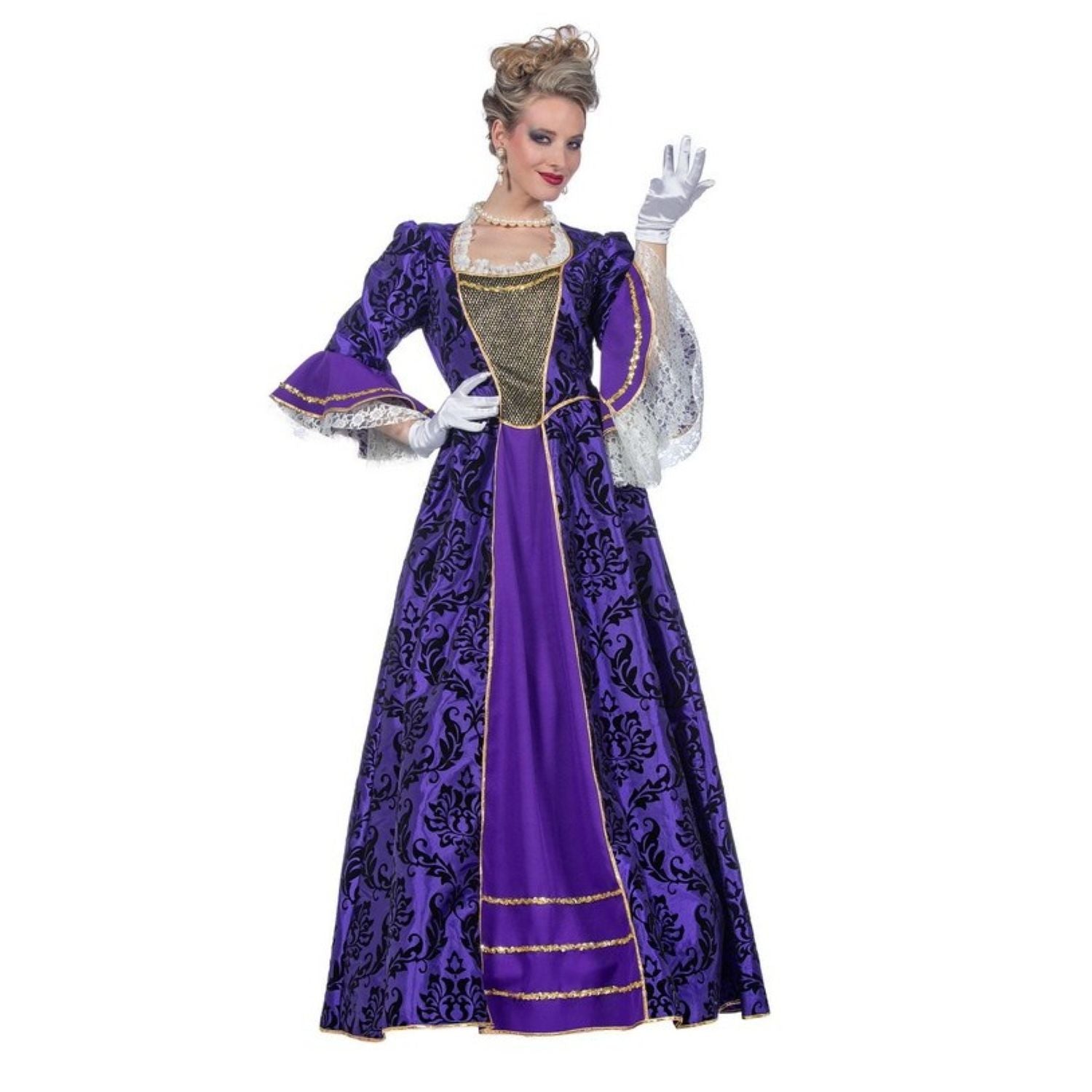 das-kost-mland-damen-venedig-barock-kost-m-kleid-lila image 2