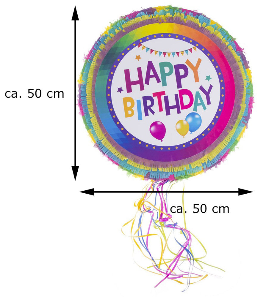 das-kost-mland-pinata-happy-birthday-bunt-50-cm-geburtstag image 2