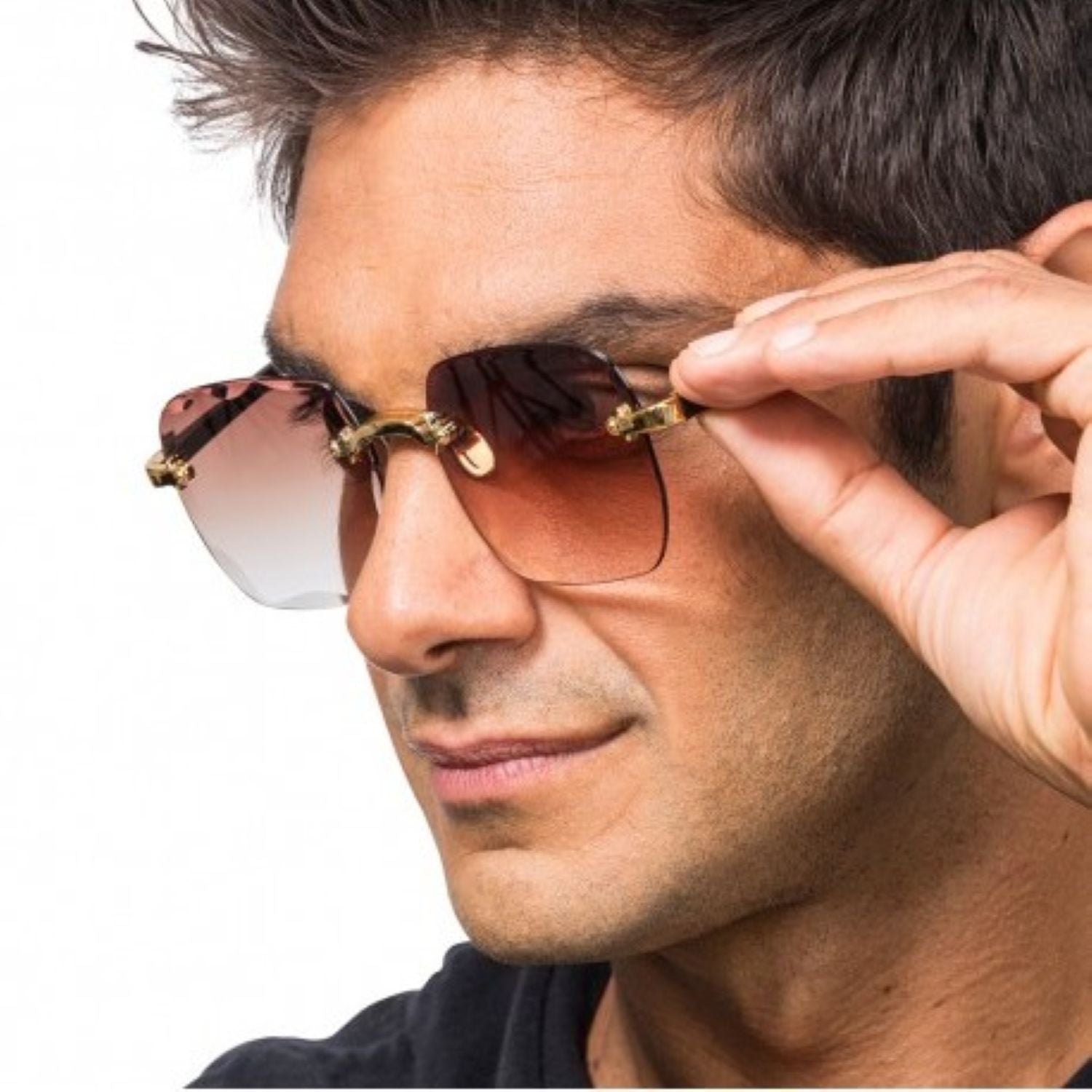 das-kost-mland-accessoires-partybrille-ohne-rahmen-braun-verlauf image 2