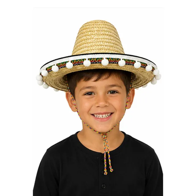 das-kost-mland-sombrero-kinder-natur-25cm-mit-troddeln image 1