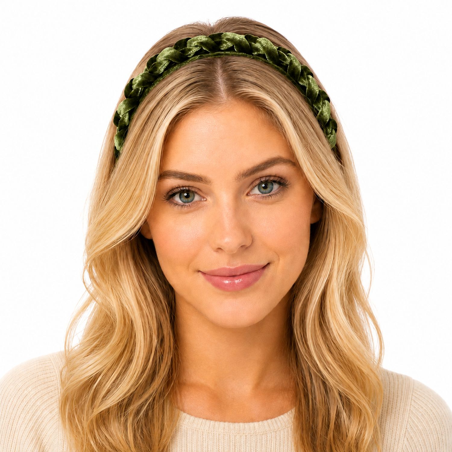 das-kost-mland-accessoires-samt-haarreif-aneta-braun-geflochten image 3
