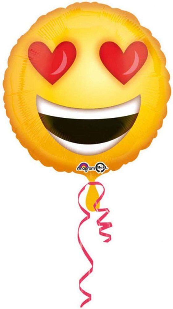 das-kost-mland-folienballon-love-emoticon-43cm-gelb image 2
