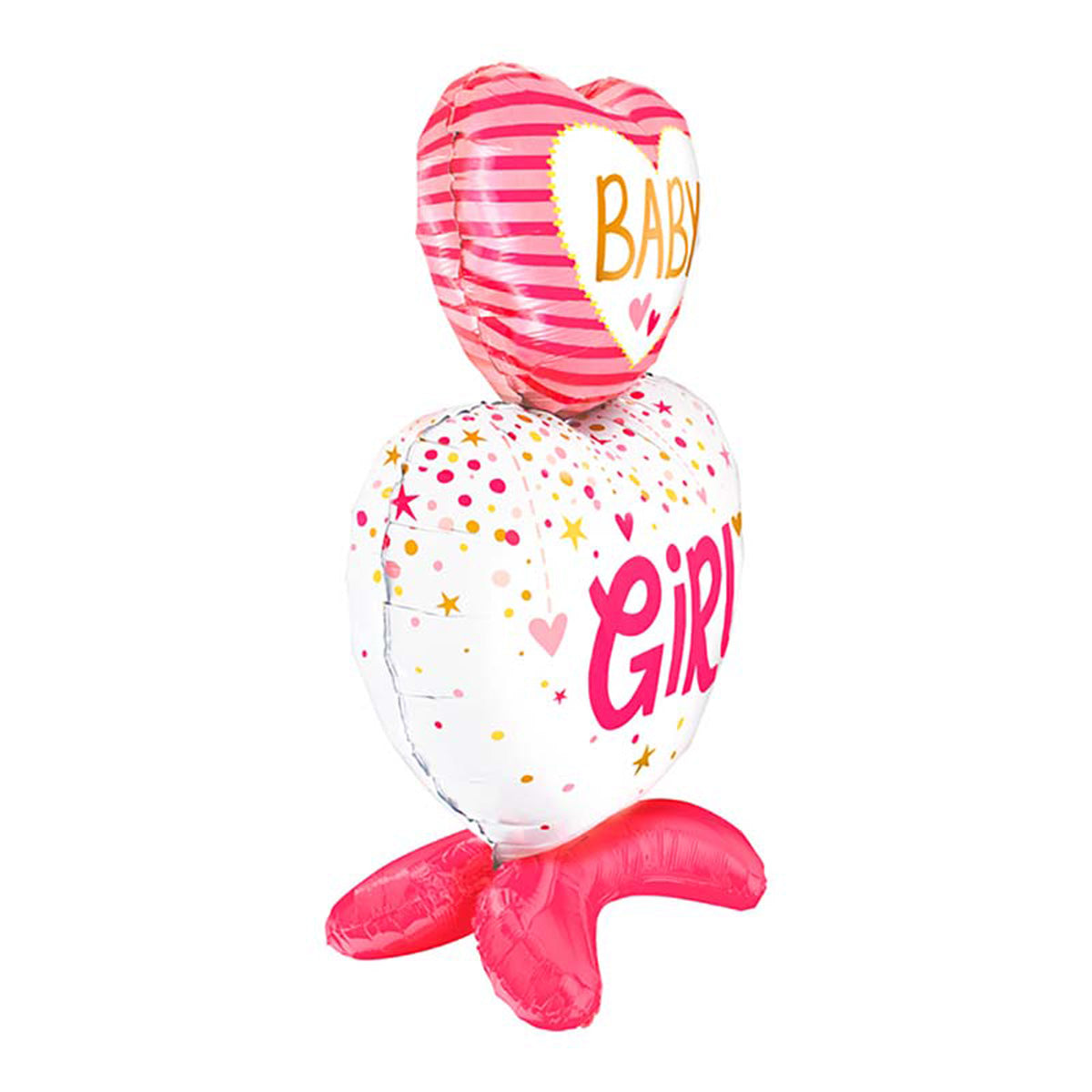 das-kost-mland-baby-girl-hearts-folienballon-rosa-airfill image 2