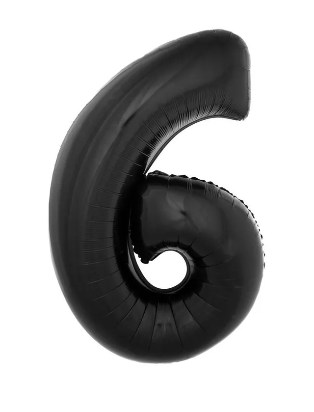 das-kost-mland-xxl-zahlen-folienballon-schwarz-6-100cm image 1