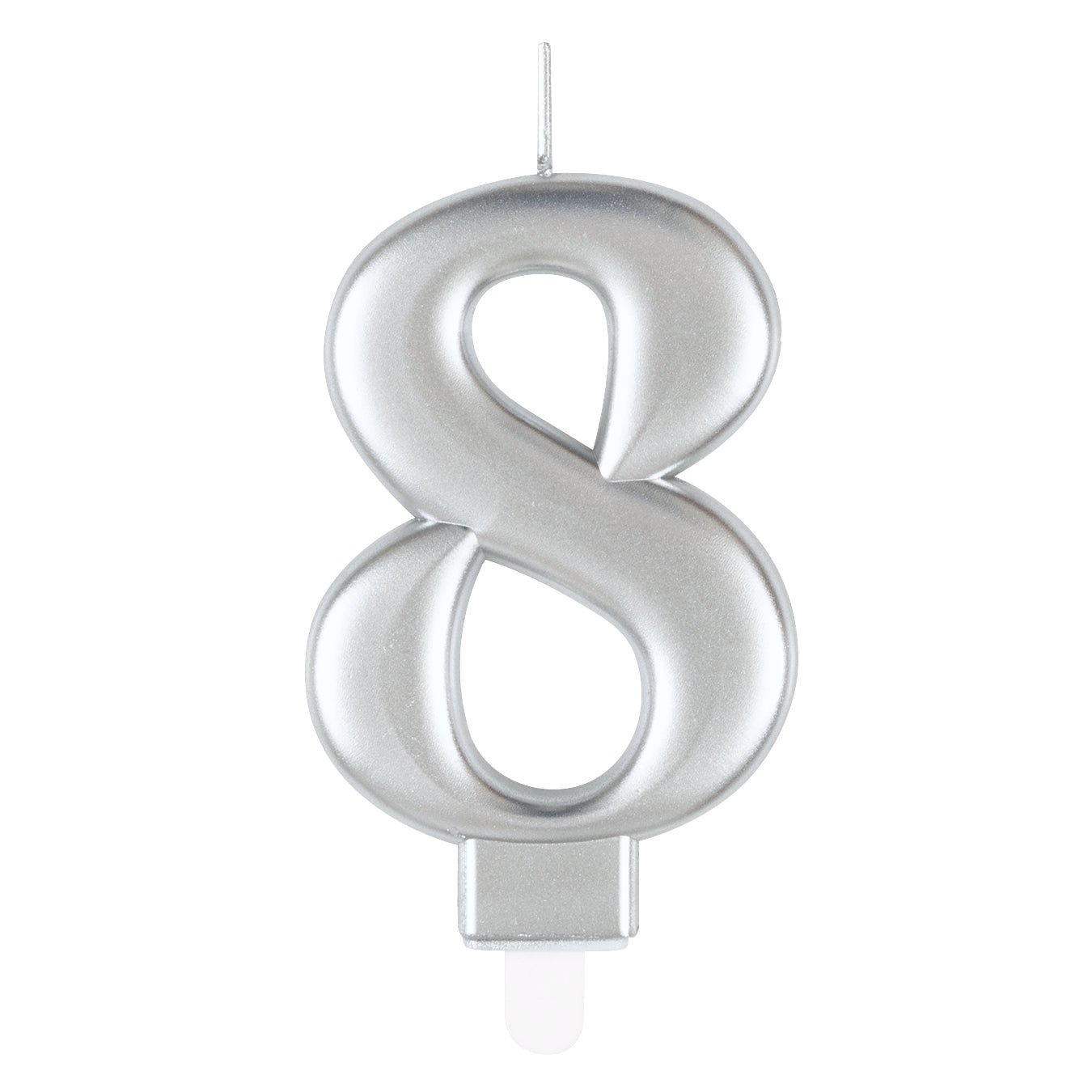 das-kost-mland-zahlenkerze-silber-8-tortenkerze-geburtstag image 1