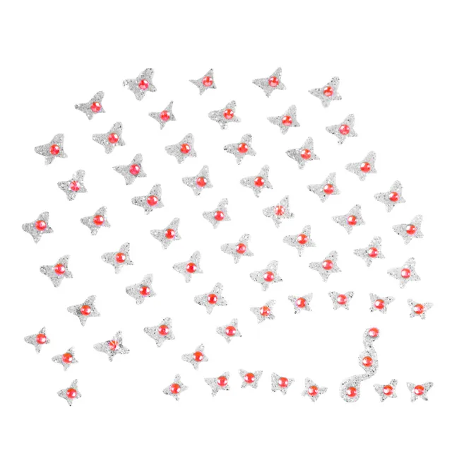 das-kost-mland-accessoires-glitzer-sticker-rot-gesicht-haar image 1