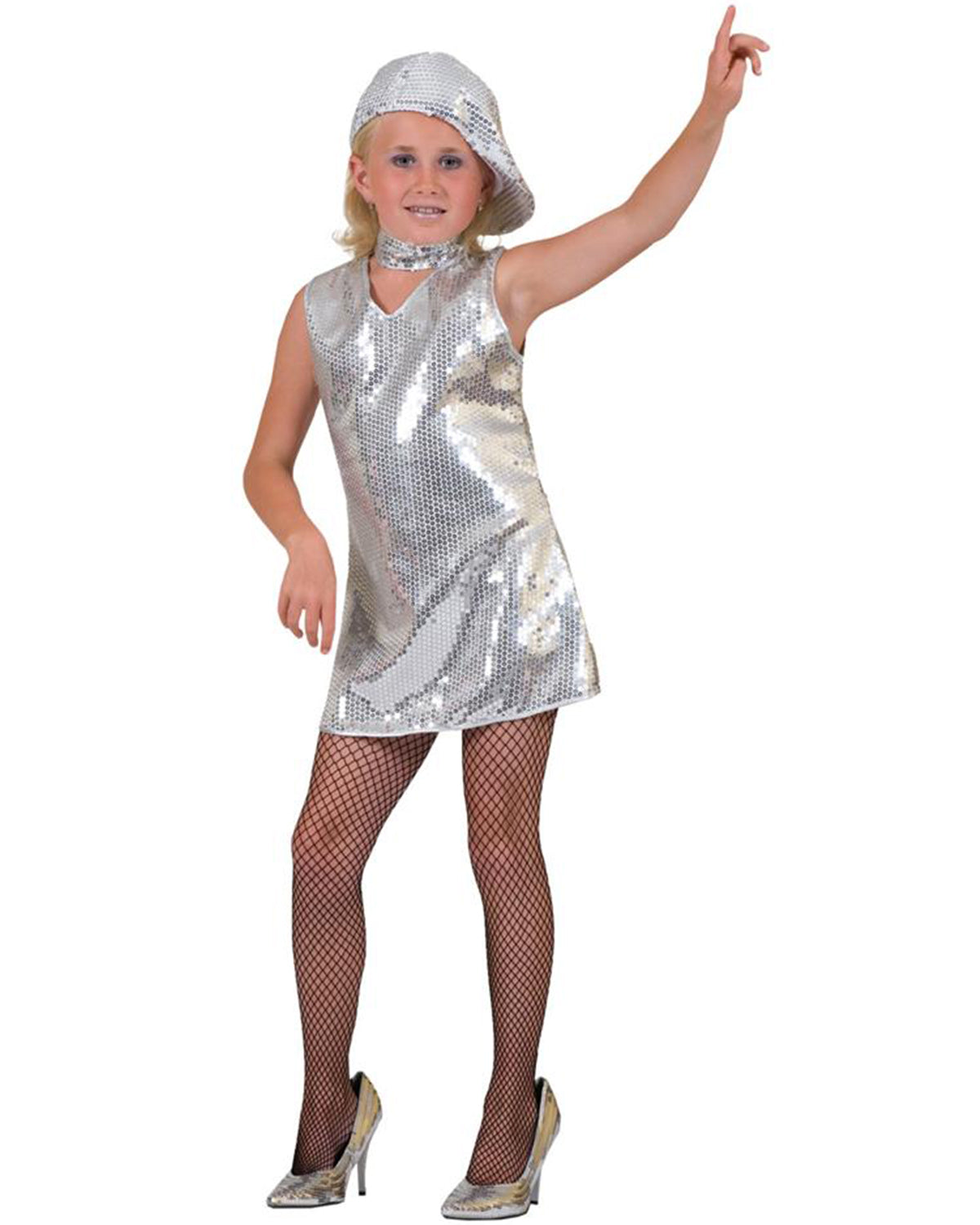 das-kost-mland-disco-pailletten-kleid-m-dchen-silber-gr-116 image 1