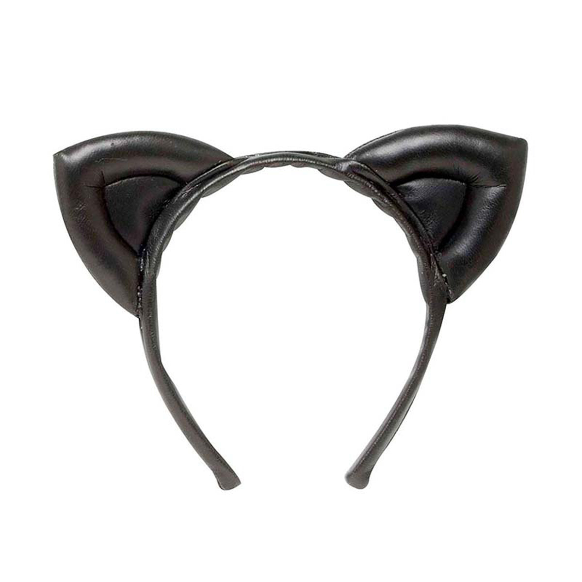 das-kost-mland-katzenohren-haarreif-lederlook-schwarz-accessoire image 1