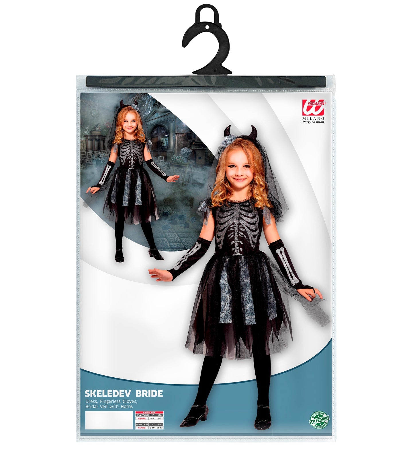 das-kost-mland-teufelsbraut-kinderkost-m-skelett-kleid-schwarz image 2