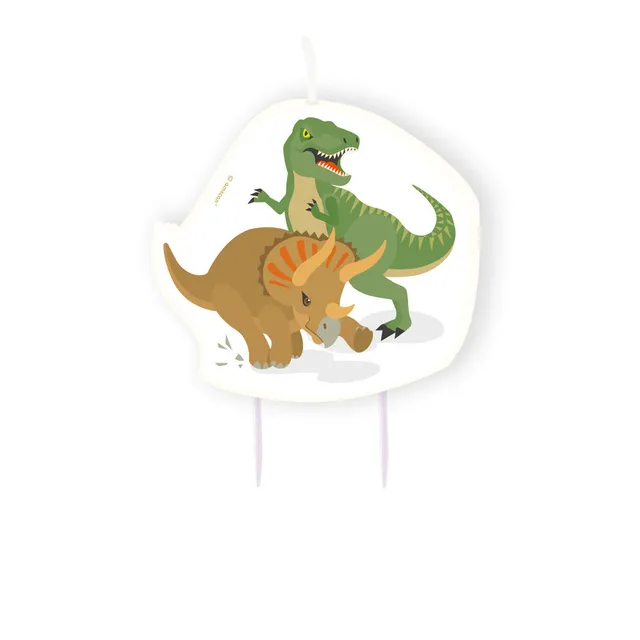 das-kost-mland-dekorationen-happy-dinosaurier-kerze-10cm-geburtstag image 1
