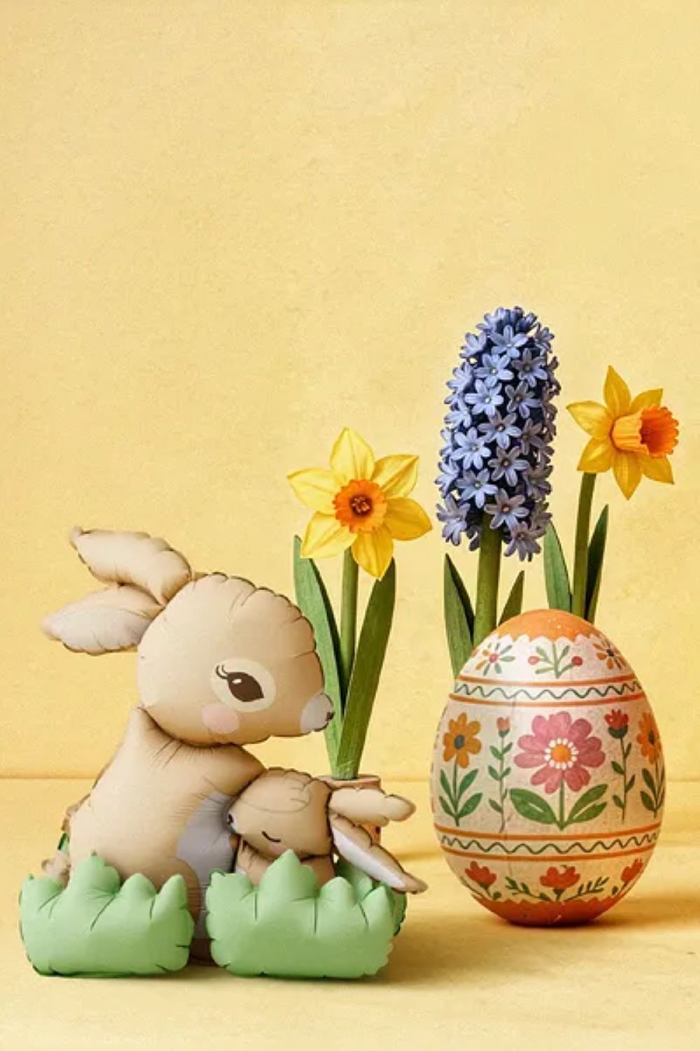 das-kost-mland-dekorationen-folienballon-hasen-ostern-51x60cm image 2