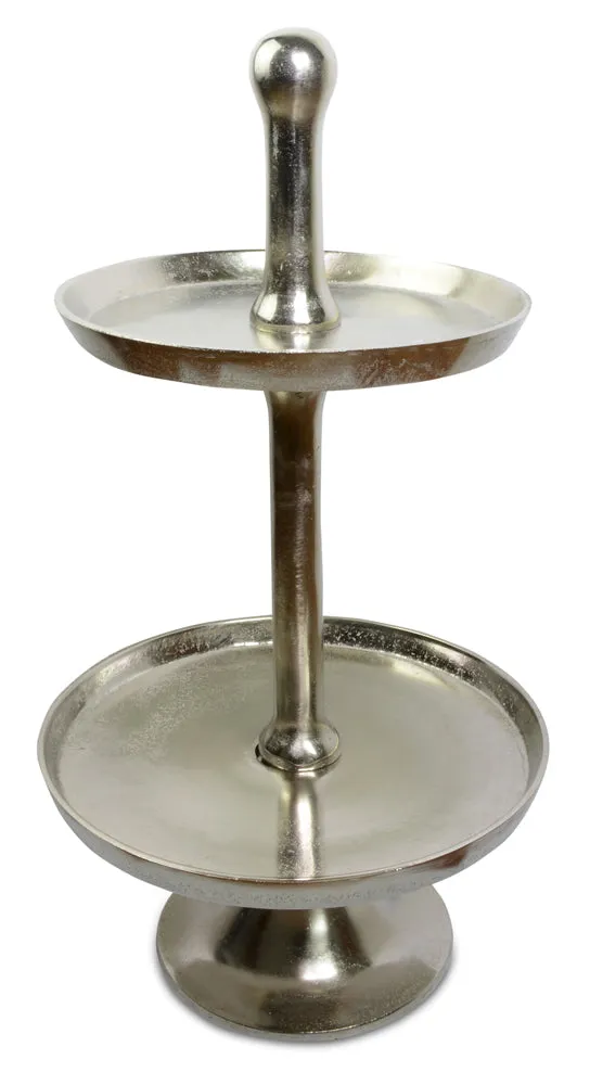 riffelmacher-etagere-70123-2-ebenen-silber-65x35cm-metall image 1