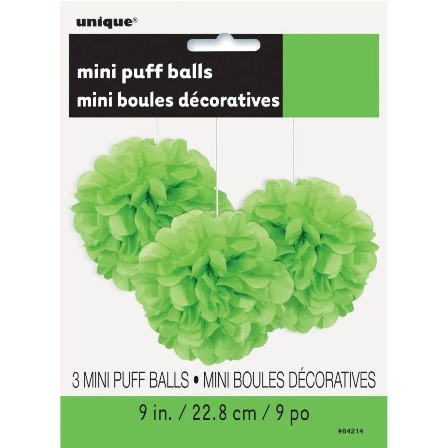 das-kost-mland-dekorationen-wabenball-fluffy-23cm-limettengr-n-3stk image 2