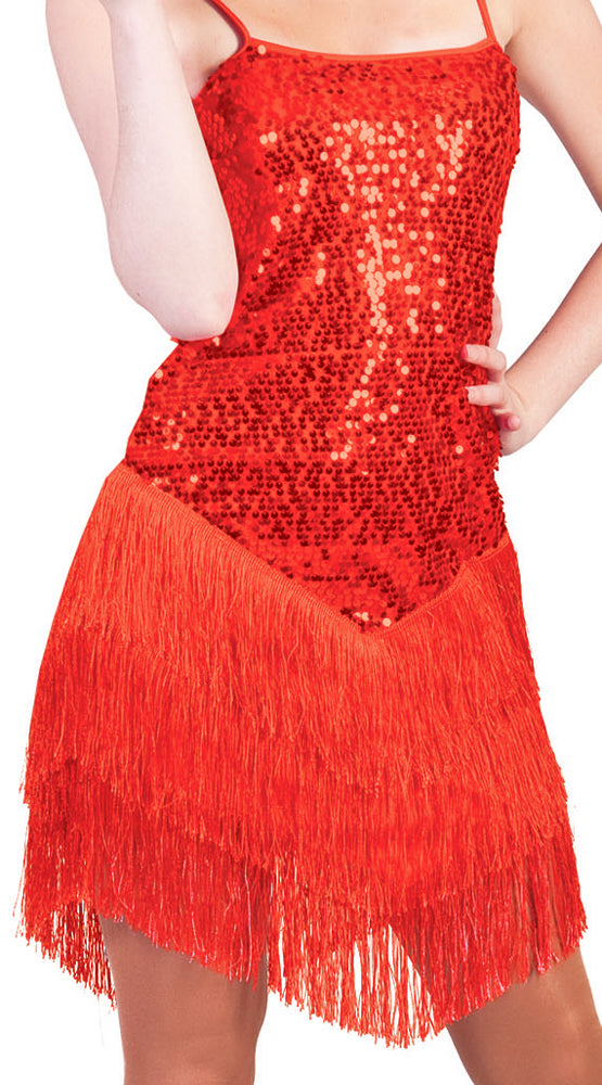 das-kost-mland-charleston-kleid-marlene-damen-fransenkleid-rot image 3