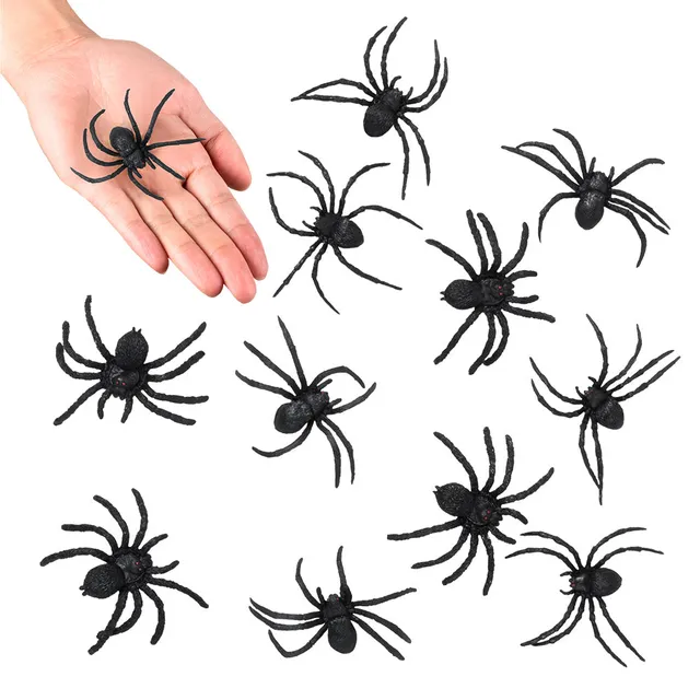 das-kost-mland-spinnen-set-12-st-ck-schwarz-7x8-cm-halloween image 1