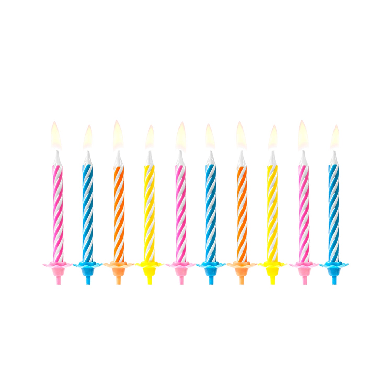 das-kost-mland-dekorationen-kerzen-gedreht-bunt-6cm-10-stk-halter image 1