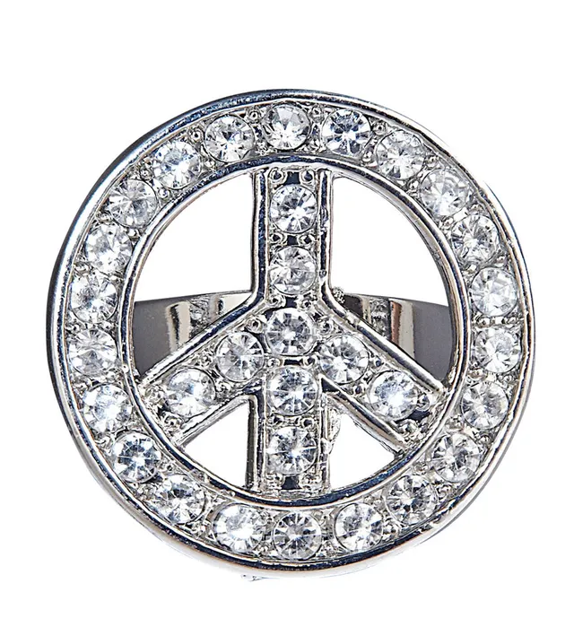 strass-ring-peace-zeichen-silber-70er-hippie-kost-mschmuck image 1