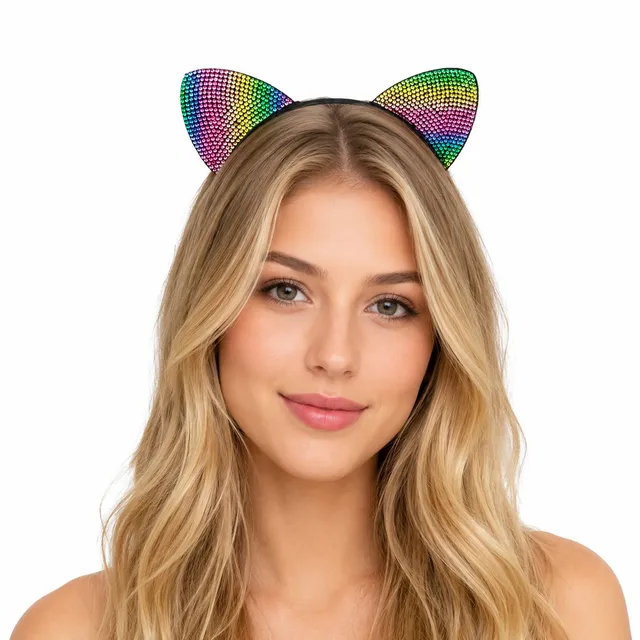 das-kost-mland-rainbow-katzenohren-haarreif-glitzer-bunt image 1