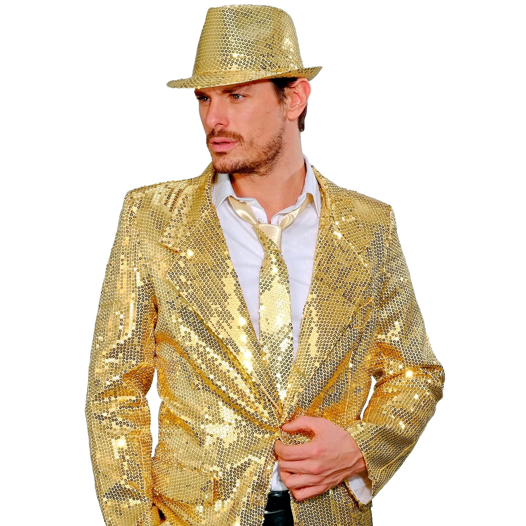 glitzer-pailletten-krawatte-gold-show-kost-m-accessoire image 3