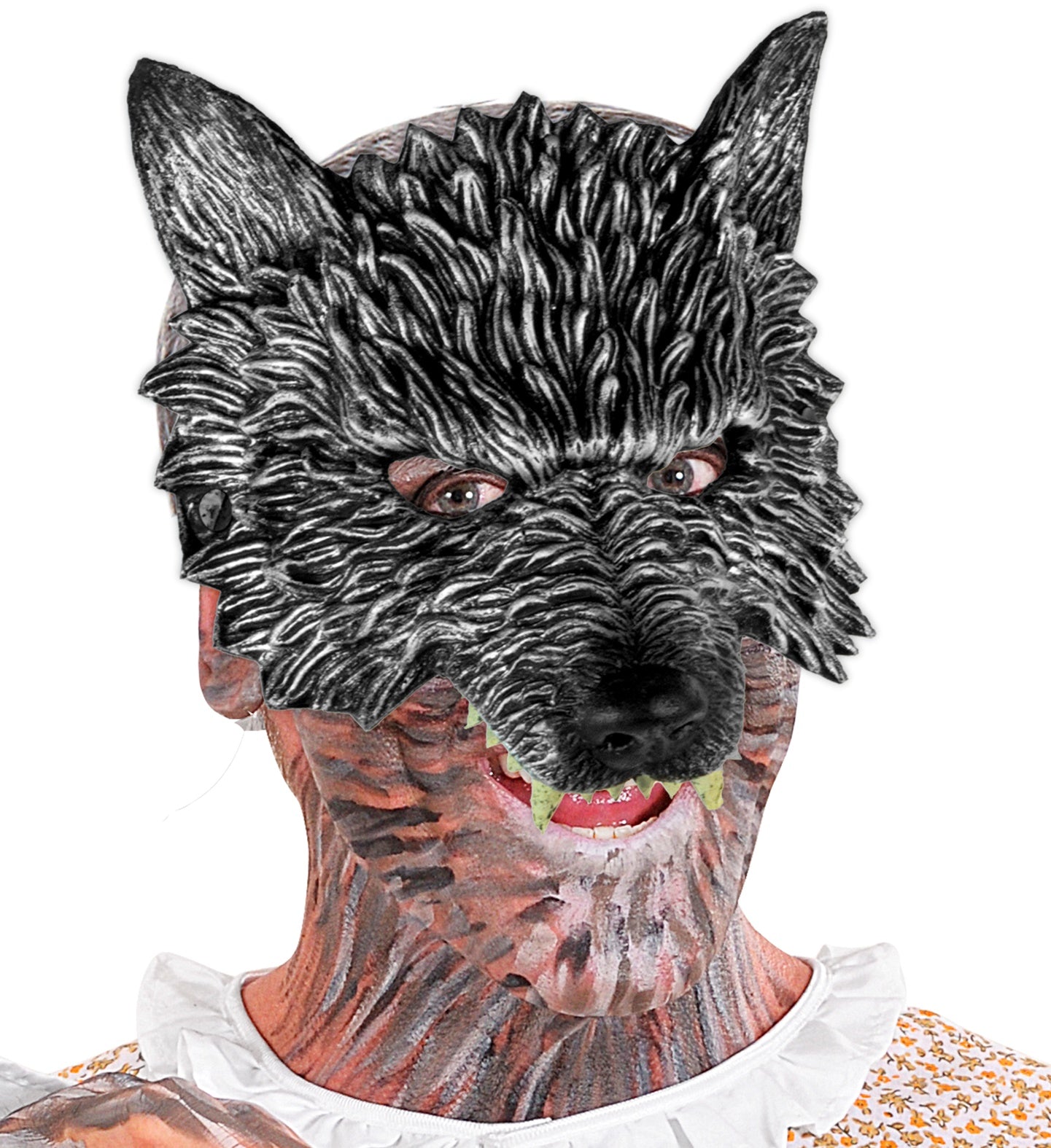 das-kost-mland-kinnlose-wolfsmaske-grau-halloween-maske image 4