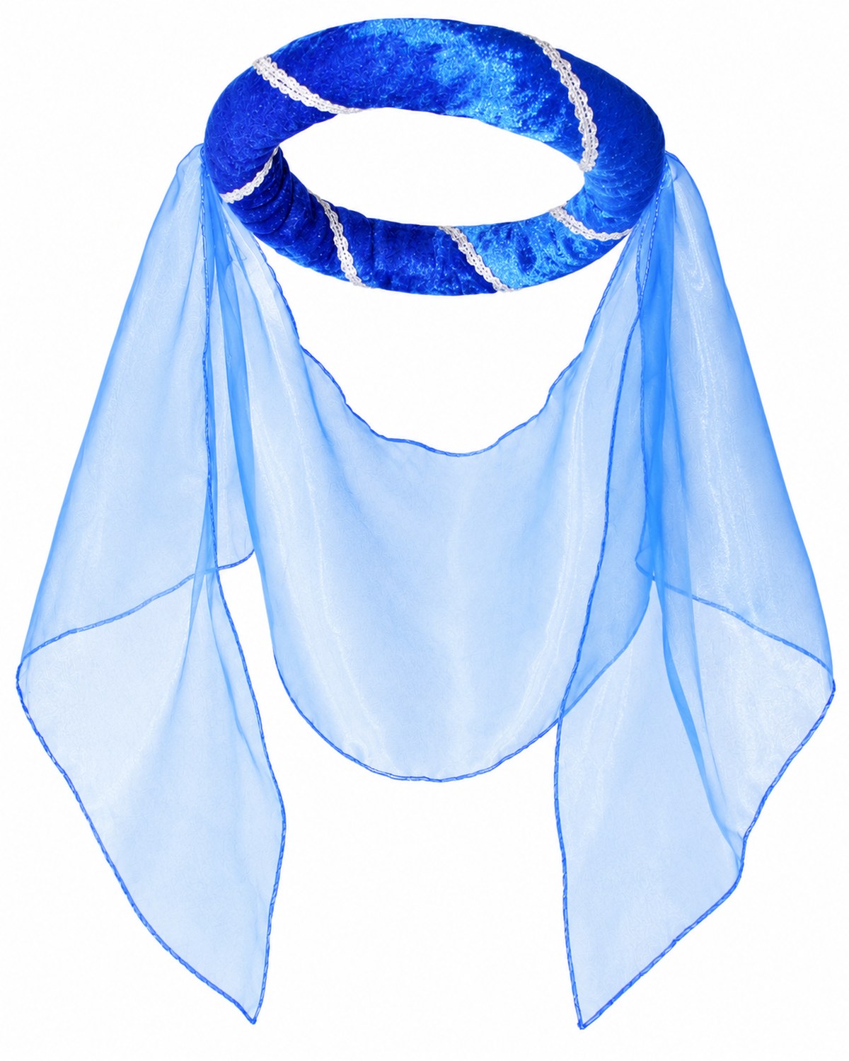 das-kost-mland-helena-haarband-blau-schleier-damen-mittelalter image 8