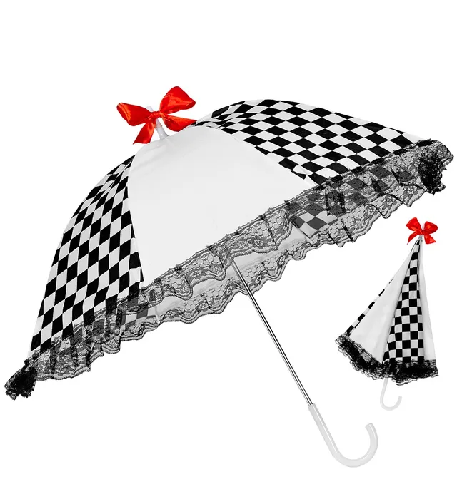 das-kost-mland-herren-zirkusschirm-schwarz-weiss-77-cm image 1