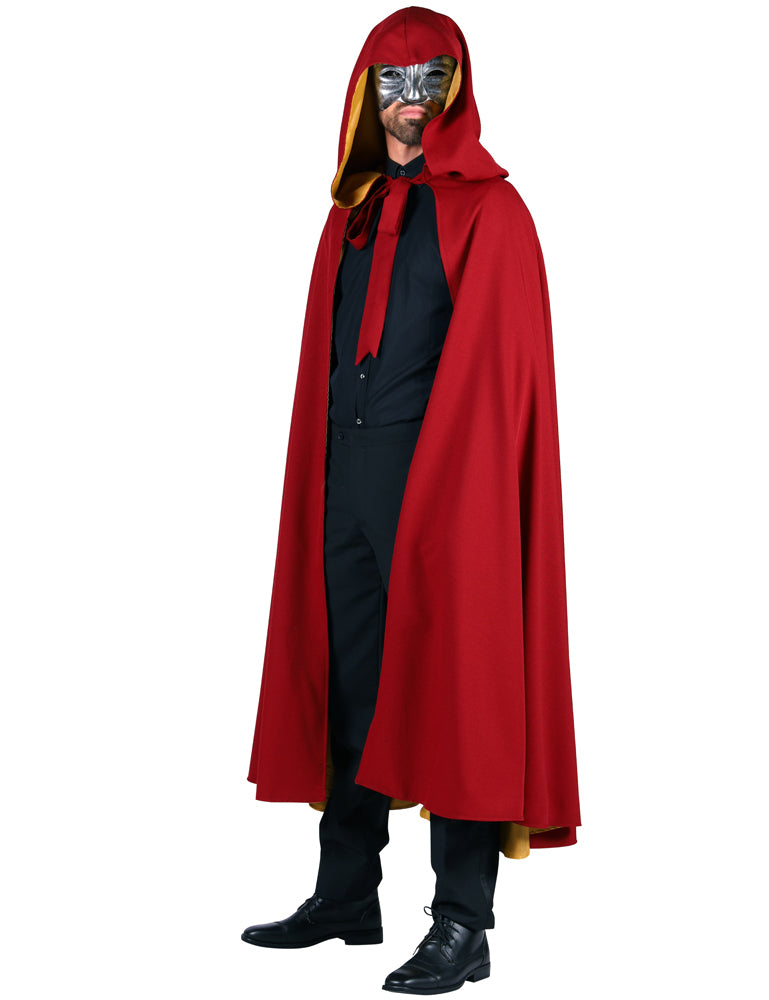 das-kost-mland-nomad-umhang-mit-kapuze-rot-gold-130-cm image 2