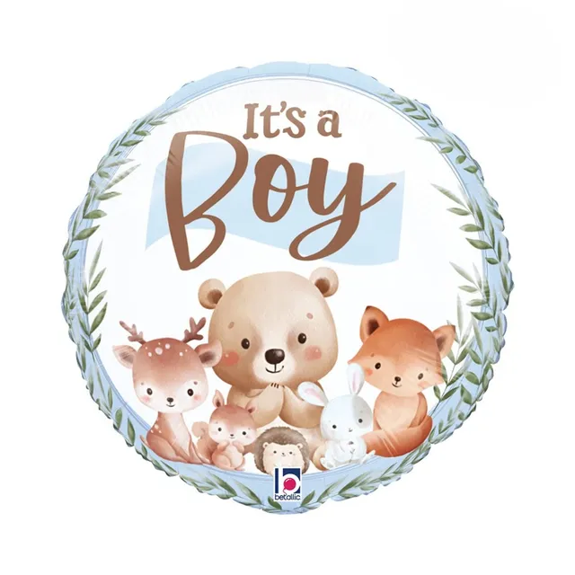 das-kost-mland-deko-folienballon-woodland-it-s-a-boy-46cm image 1