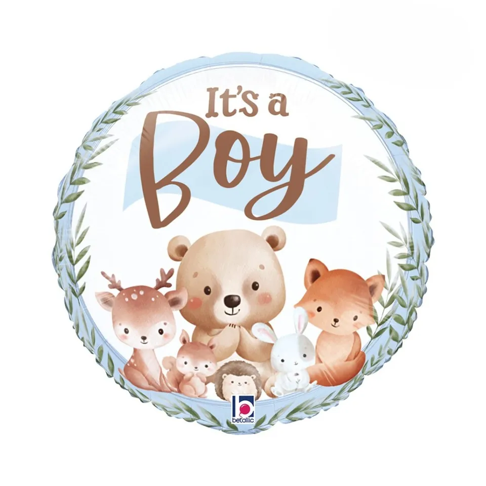 das-kost-mland-deko-folienballon-woodland-it-s-a-boy-46cm image 1