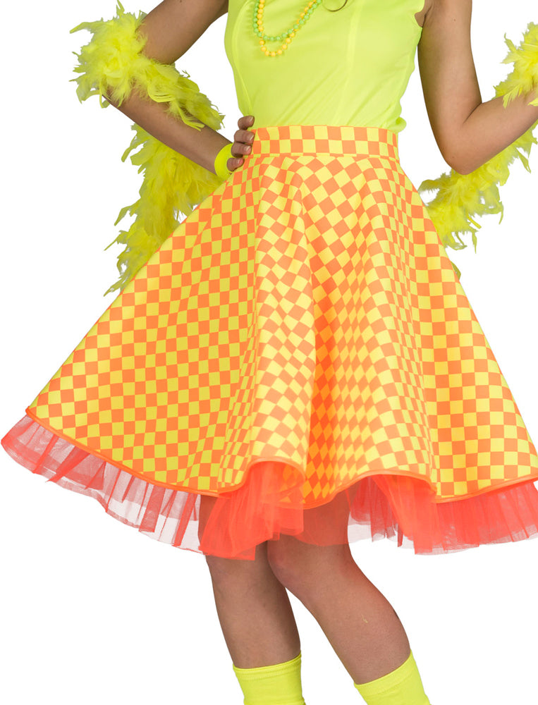 das-kost-mland-50er-jahre-tellerrock-damen-gelb-orange image 2