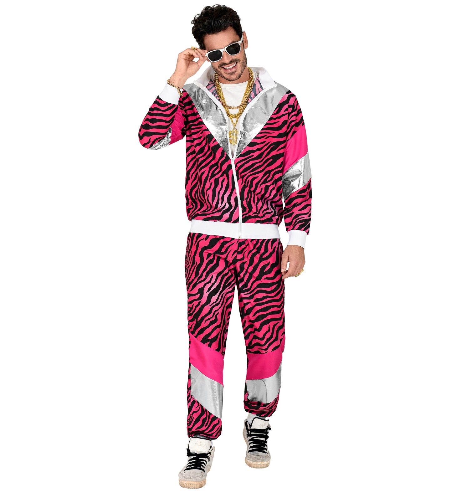 das-kost-mland-pinker-tigerprint-party-trainingsanzug-herren-s-xxl image 3