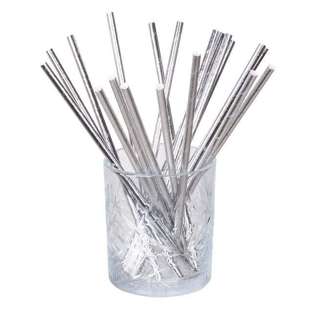 papierstrohhalme-silber-20-cm-20-trinkhalme image 1