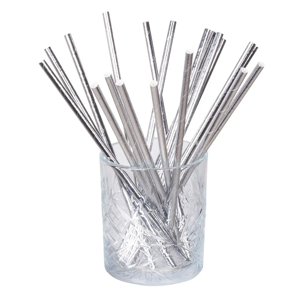 papierstrohhalme-silber-20-cm-20-trinkhalme image 1