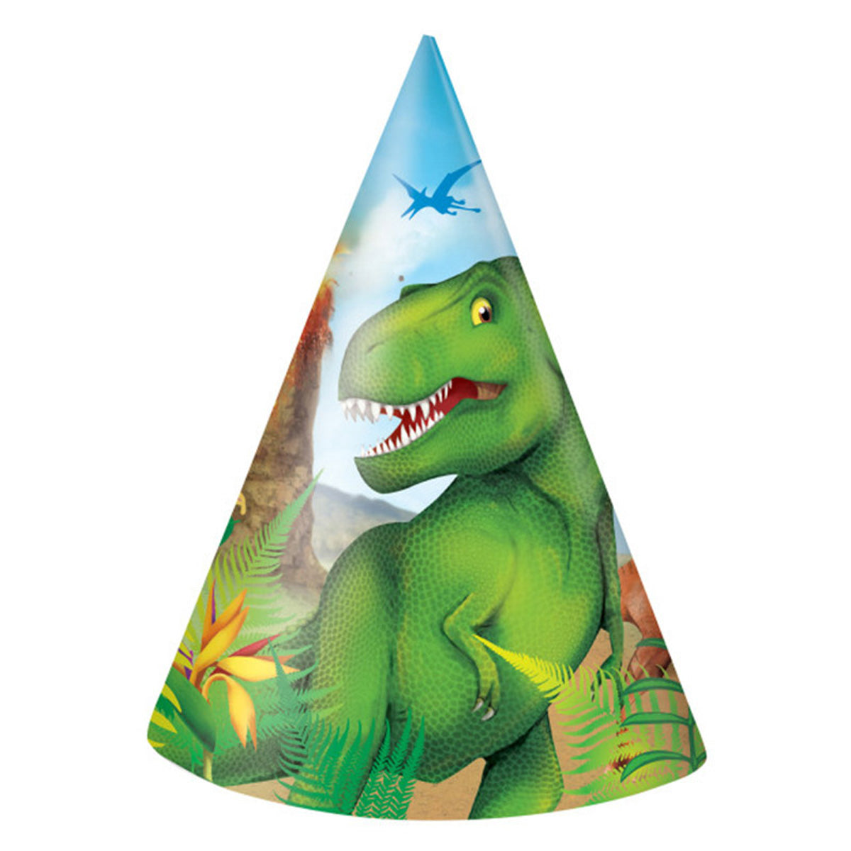 das-kost-mland-accessoires-partyhut-dinosaurier-partyh-te-8-st-ck-kinder image 1
