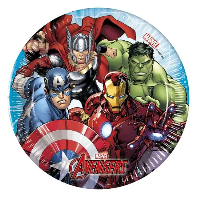 das-kost-mland-dekorationen-pappteller-avengers-20cm-8stk image 1