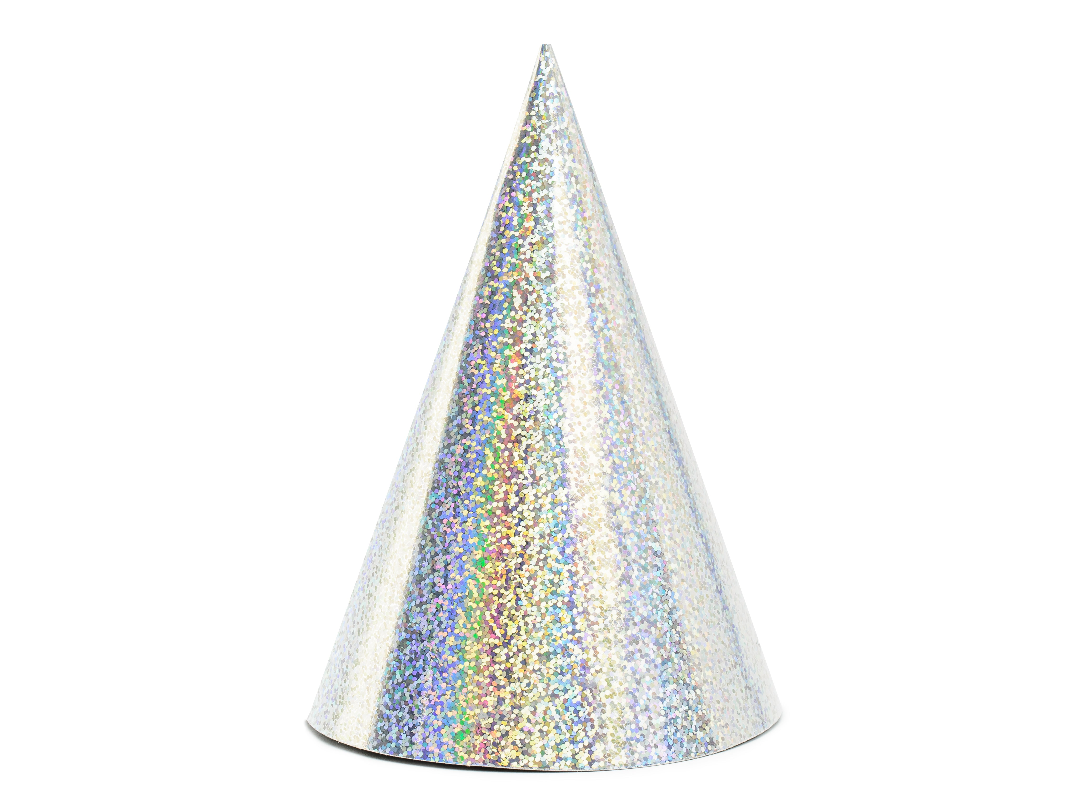 das-kost-mland-partyhut-holographic-silber-6-stk-partyh-te image 1