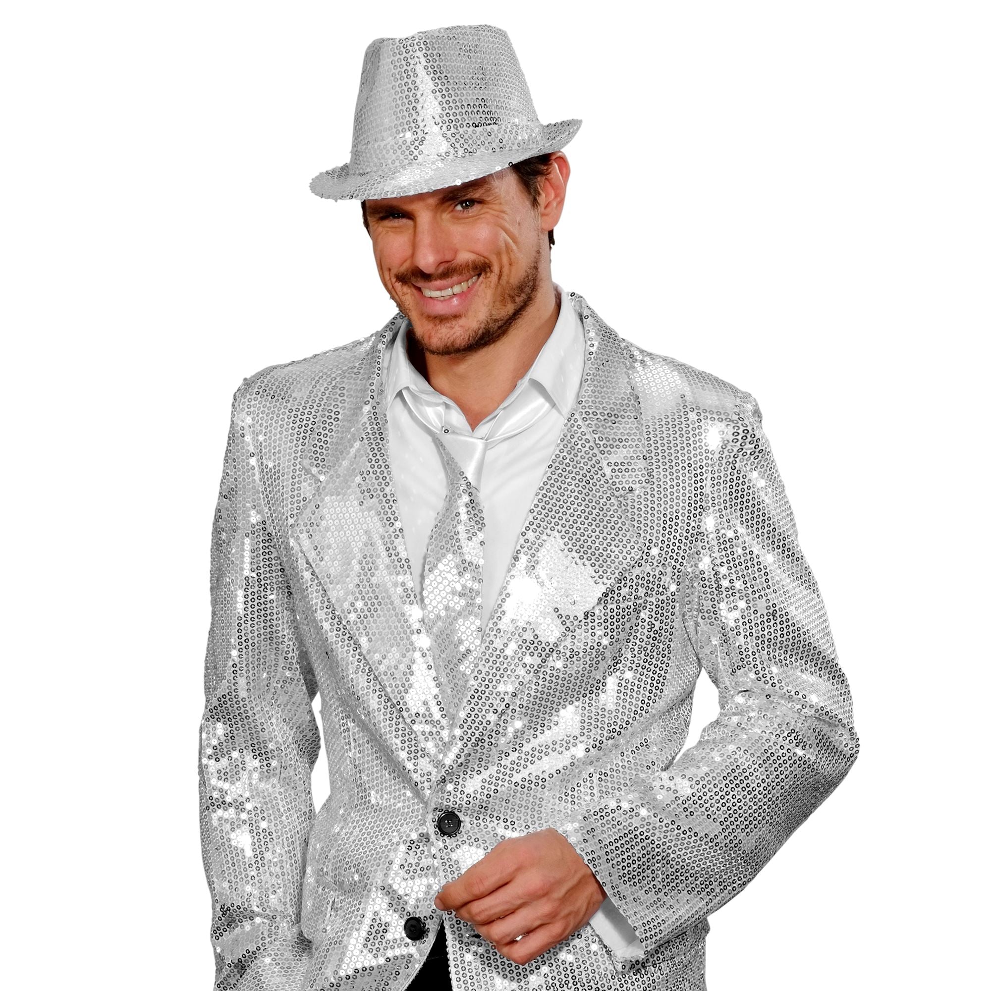 das-kost-mland-pailletten-krawatte-silber-show-one-size image 3