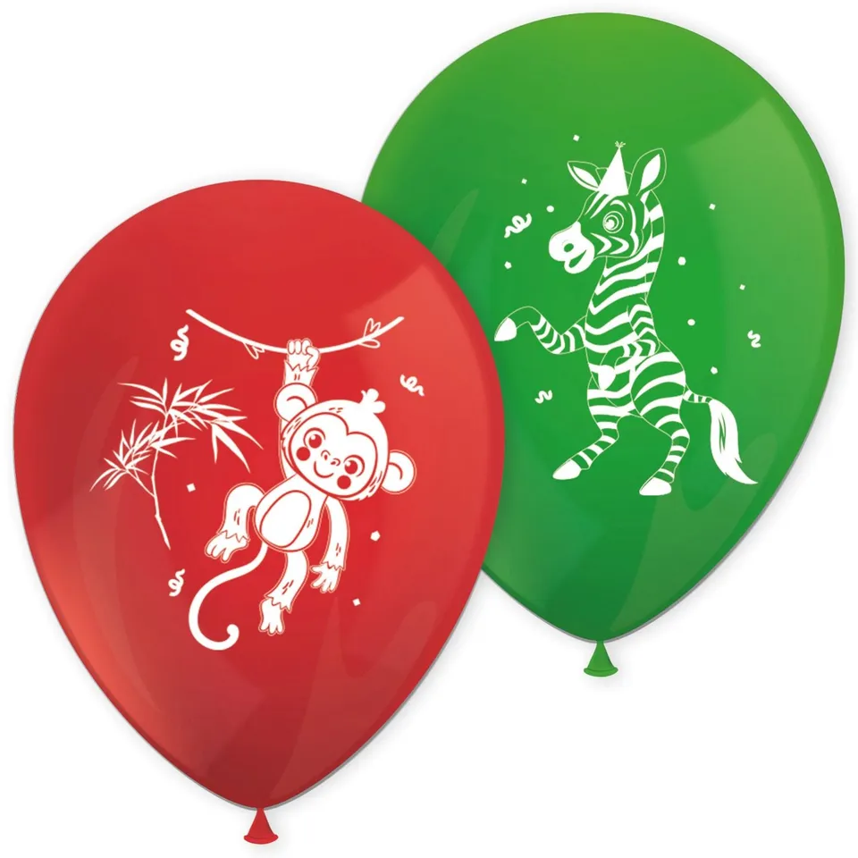 das-kost-mland-dekorationen-latexballon-dschungeltiere-8-st-ck image 1